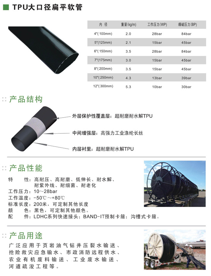 聚氨酯軟管、臨時排水管